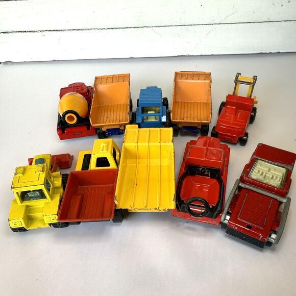 Vintage Matchbox Vehicle Construction Lot - Cement Mixer, Bulldozer, Dump Trucks - Picture 10 of 10